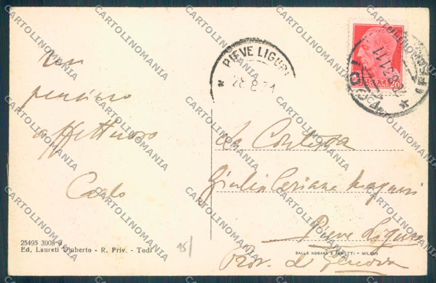 Perugia Todi cartolina ZB5964 – retro