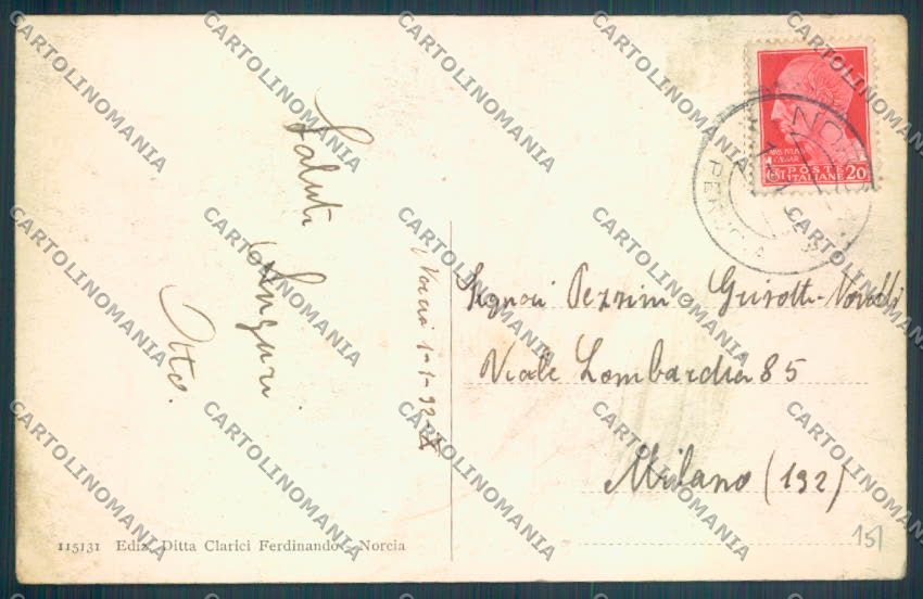 Perugia Norcia cartolina ZB5980 – retro