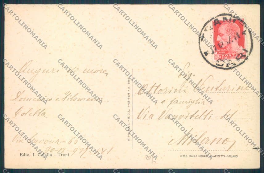 Bari Trani cartolina ZB5993 – retro
