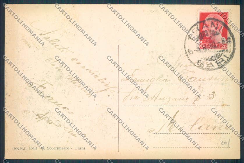 Bari Trani cartolina ZB5995 – retro