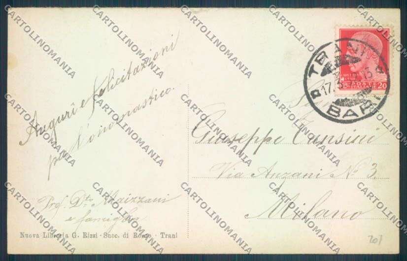 Bari Trani cartolina ZB5997 – retro