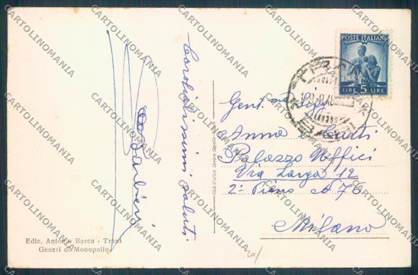 Bari Trani cartolina ZB5998 – retro