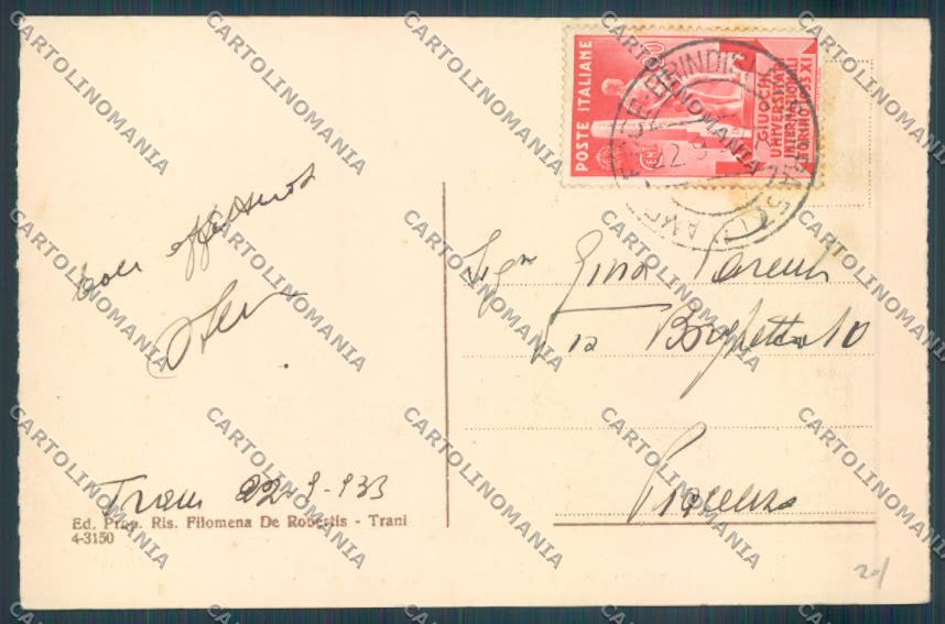 Bari Trani cartolina ZB5999 – retro