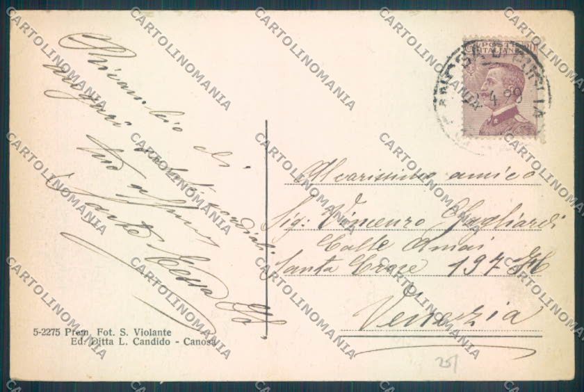 Bari Canosa cartolina ZB6009 – retro