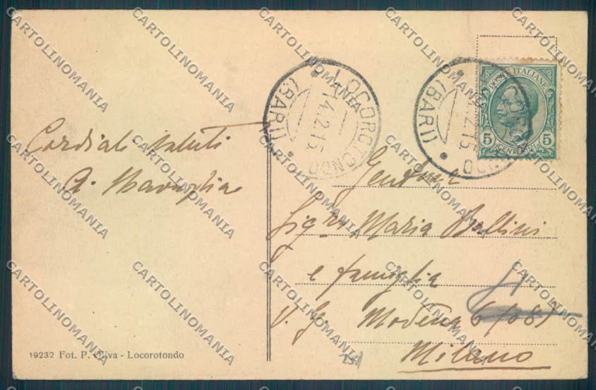 Bari Locorotondo cartolina ZB6015 – retro