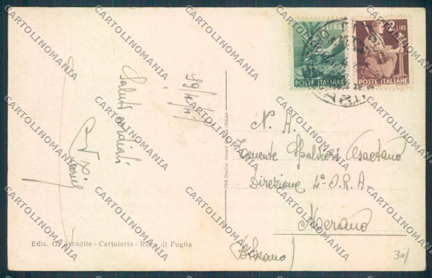 Bari Ruvo di Puglia cartolina ZB6019 – retro