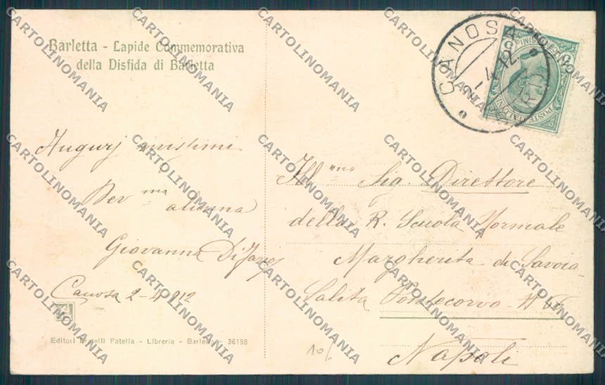 Bari Barletta Lapide Disfida cartolina ZB6043 – retro