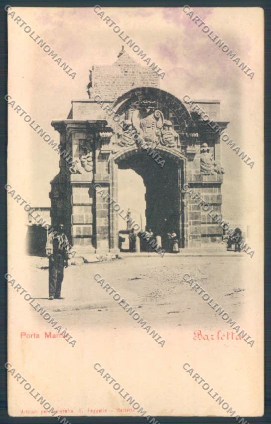 Bari Barletta Porta Marina TRACCE UMIDO cartolina ZB6048 – fronte