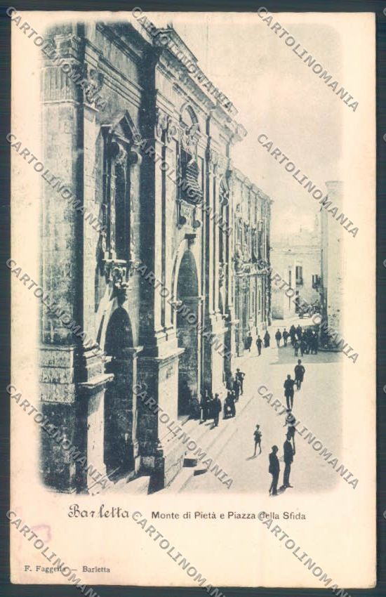 Bari Barletta Monte di Pietà SCOLLATA cartolina ZB6049 – fronte