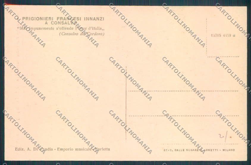 Bari Barletta Disfida cartolina ZB6074 – retro