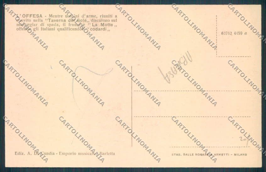 Bari Barletta Disfida ABRASA cartolina ZB6075 – retro