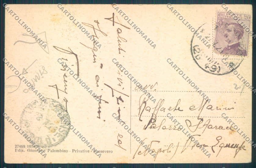 Foggia San Severo Asilo Invalidi al Lavoro STRAPPO cartolina ZB6079 – retro