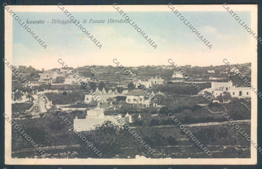 Brindisi Laureto Villeggiatura di Fasano PIEGHINA cartolina ZB6094 – fronte