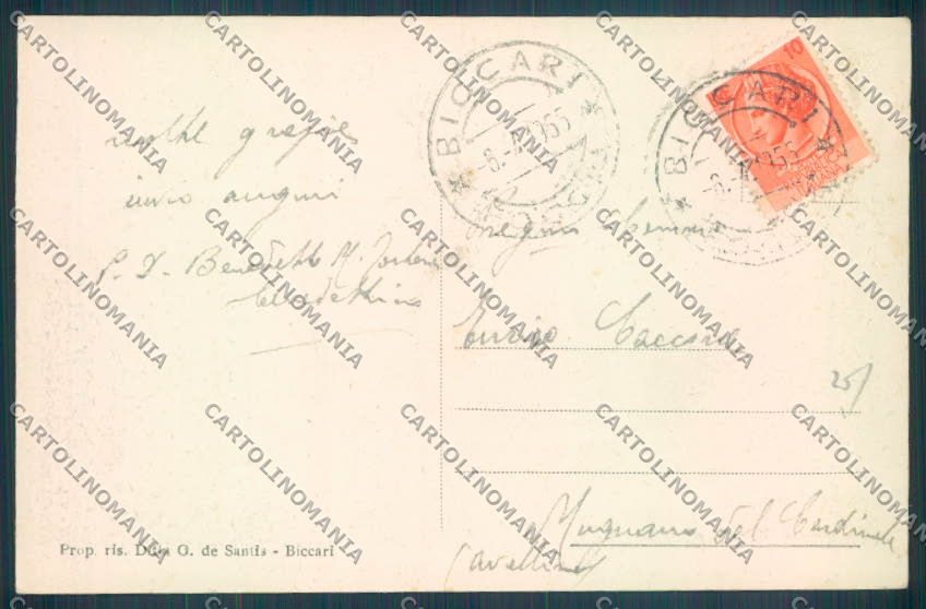 Foggia Biccari cartolina ZB6095 – retro