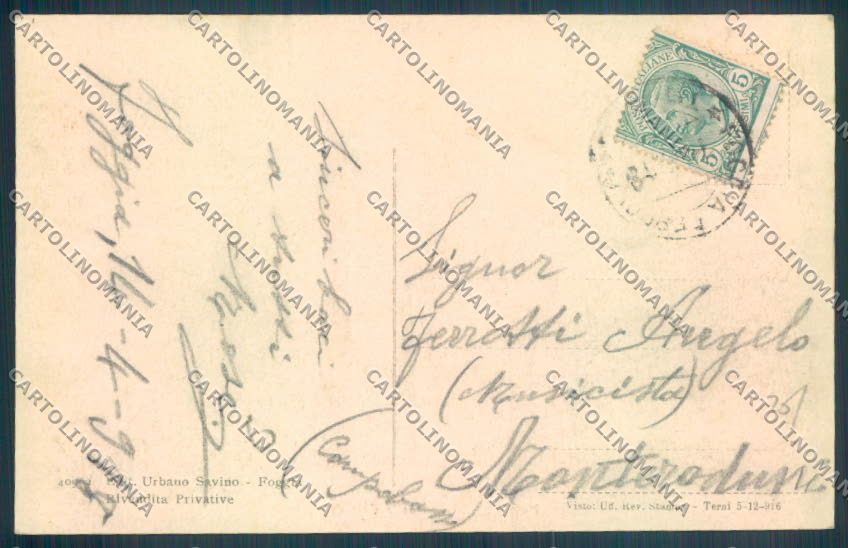 Foggia Città cartolina ZB6113 – retro