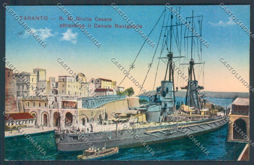 Taranto Città Nave da Guerra cartolina ZB6175 – fronte