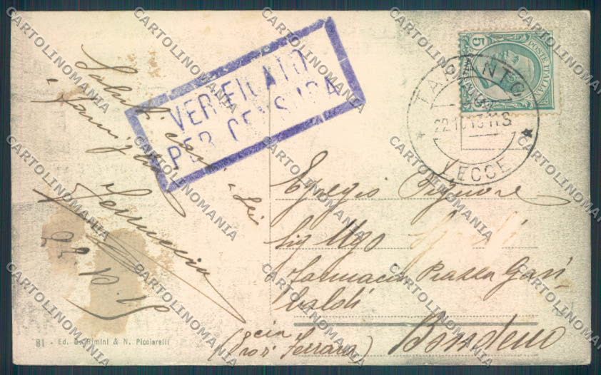Taranto Città Militari cartolina ZB6182 – retro
