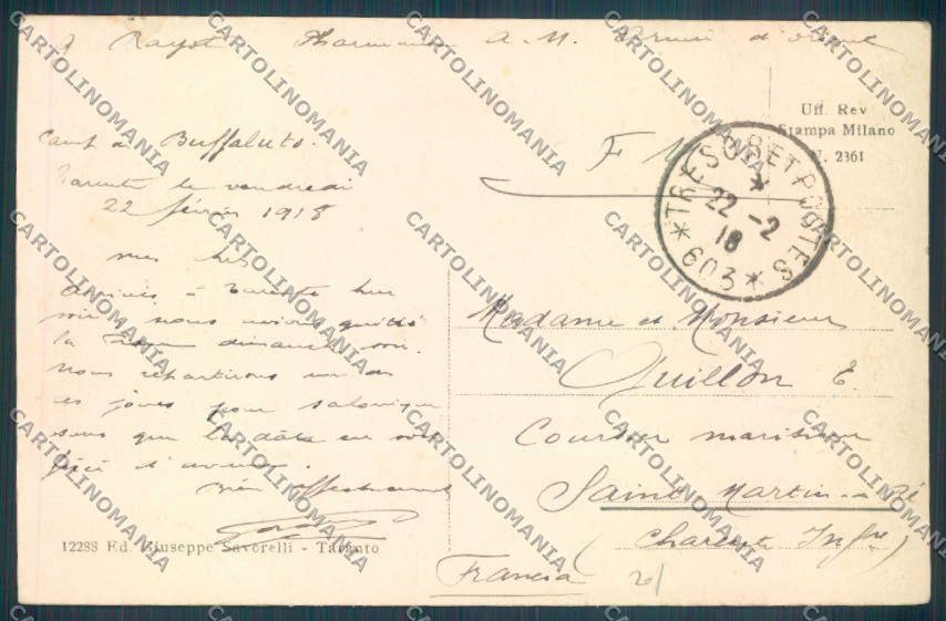 Taranto Città cartolina ZB6183 – retro