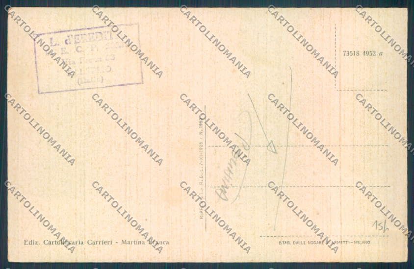 Taranto Martina Franca Trulli PIEGHINA cartolina ZB6188 – retro