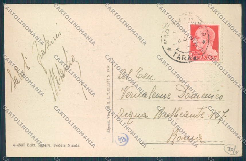 Taranto Martina Franca Trulli cartolina ZB6190 – retro