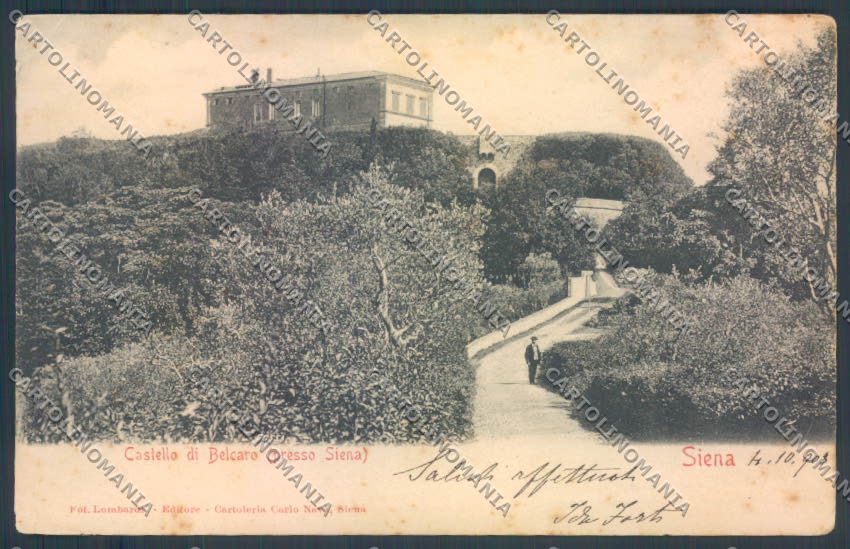 Siena Belcaro Castello PIEGA cartolina ZB6206 – fronte