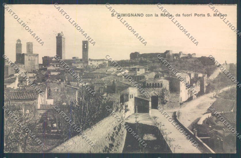 Siena San Gimignano Porta San Matteo cartolina ZB6336 – fronte