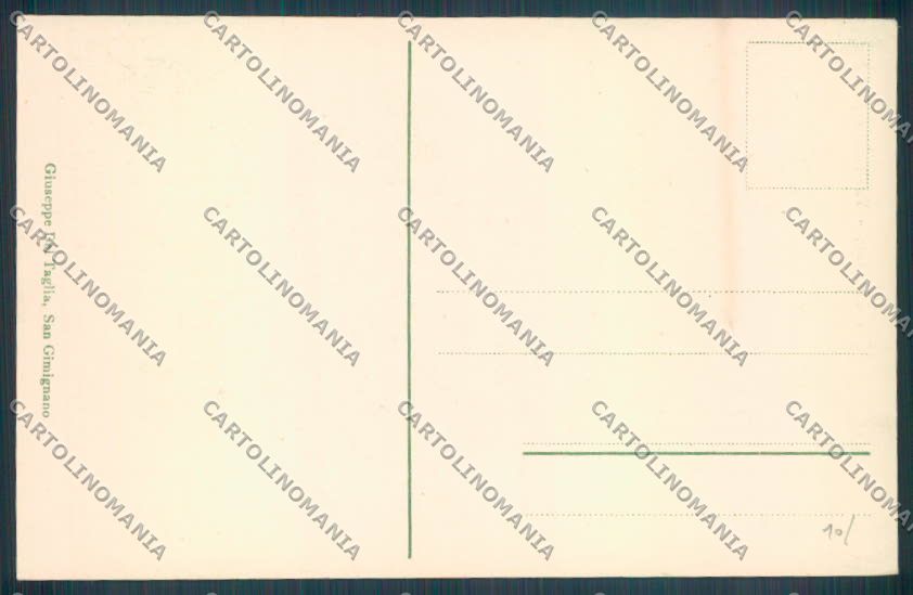 Siena San Gimignano cartolina ZB6337 – retro