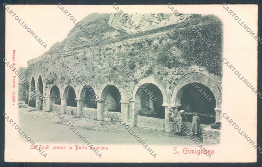 Siena San Gimignano Porta delle Fonti cartolina ZB6342 – fronte