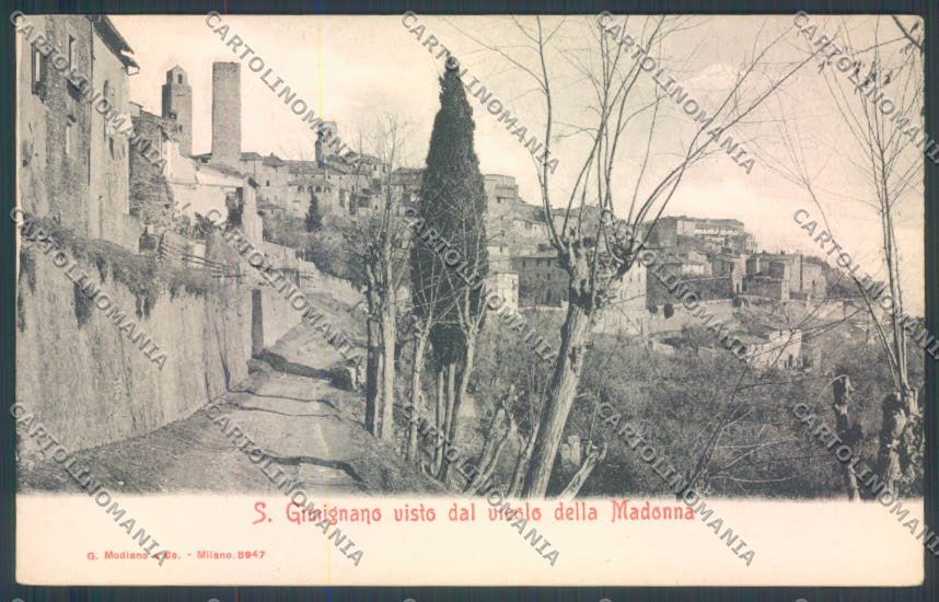 Siena San Gimignano cartolina ZB6343 – fronte