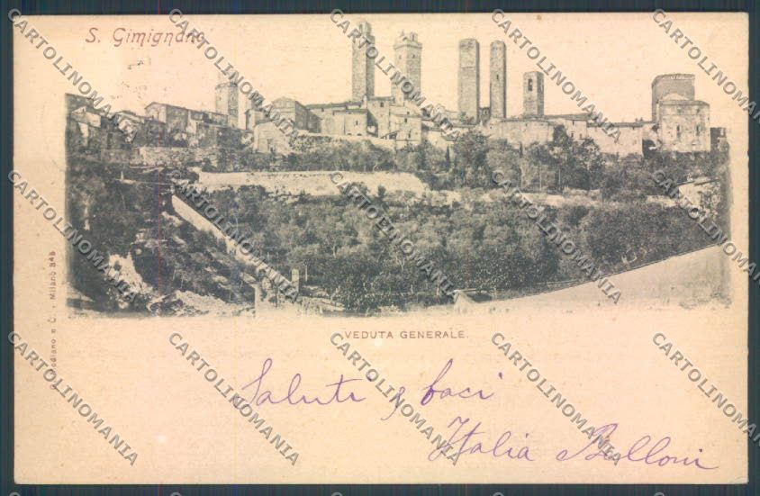 Siena San Gimignano cartolina ZB6359 – fronte