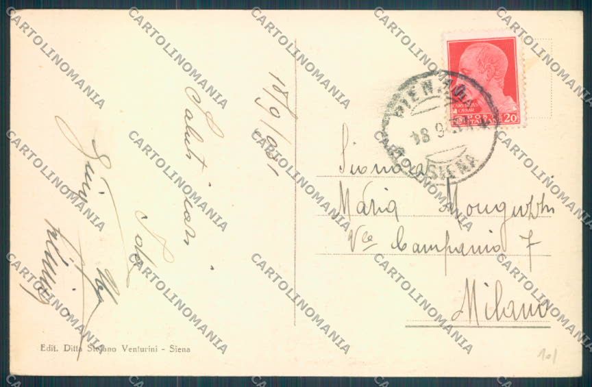 Siena Pienza cartolina ZB6381 – retro