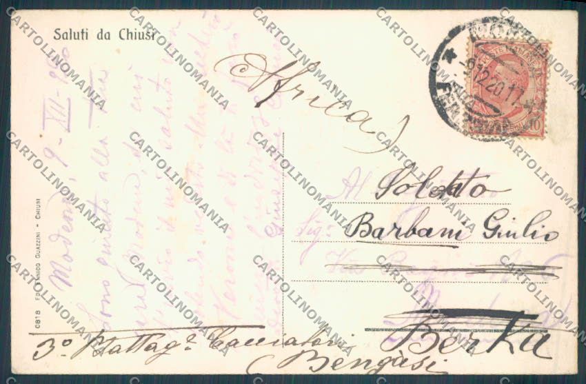 Siena Chiusi cartolina ZB6394 – retro