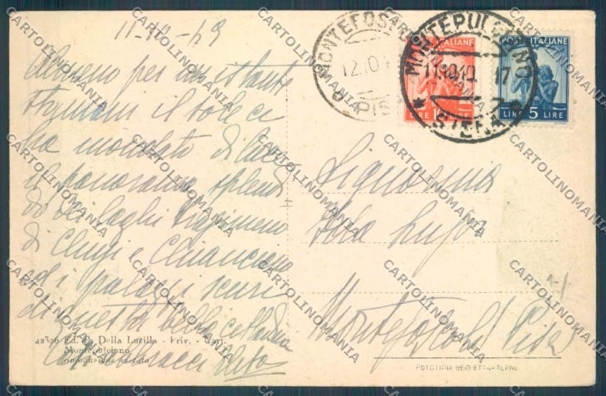 Siena Montepulciano cartolina ZB6407 – retro