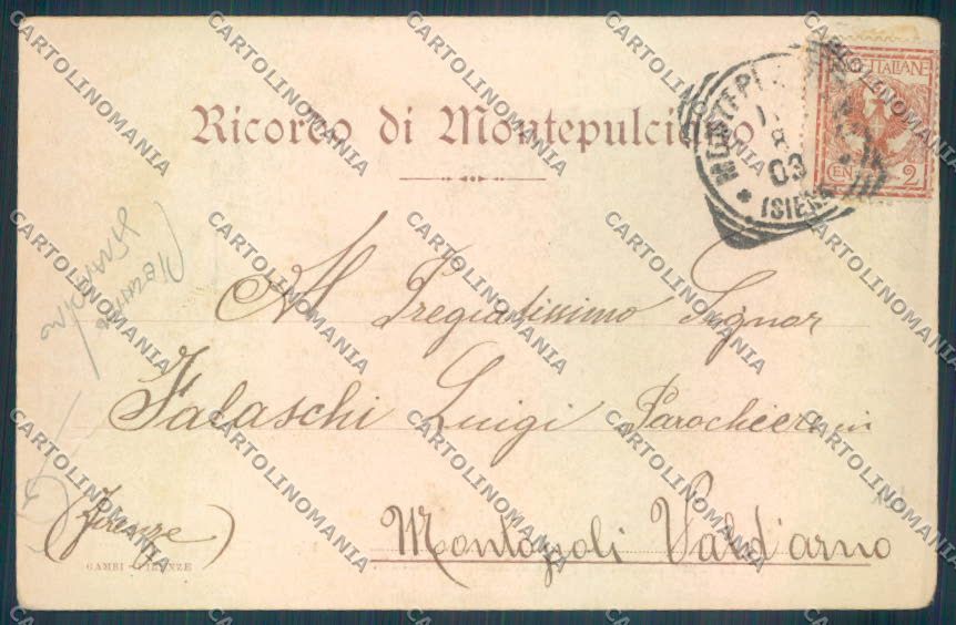 Siena Montepulciano PIEGHINE STRAPPINO cartolina ZB6410 – retro