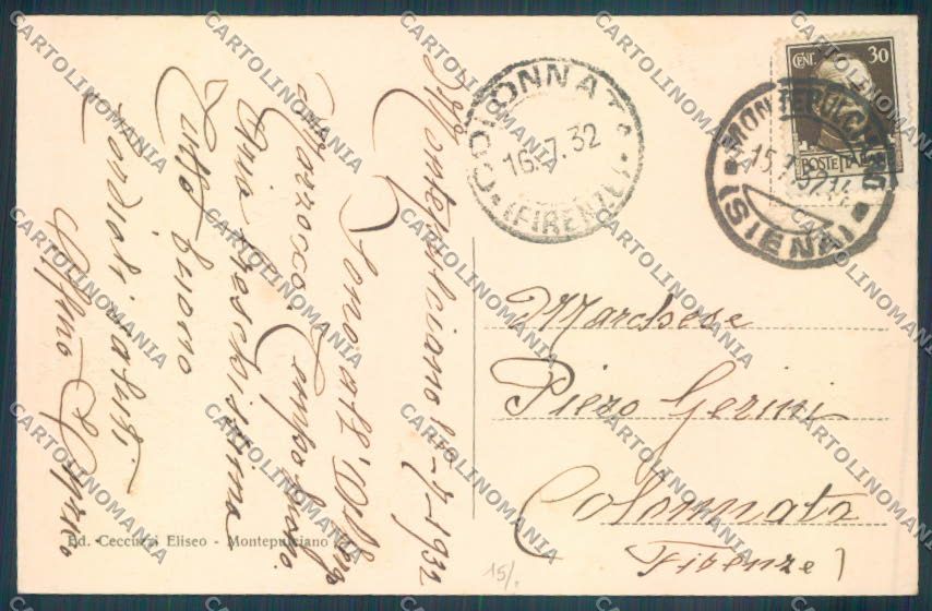 Siena Montepulciano cartolina ZB6411 – retro