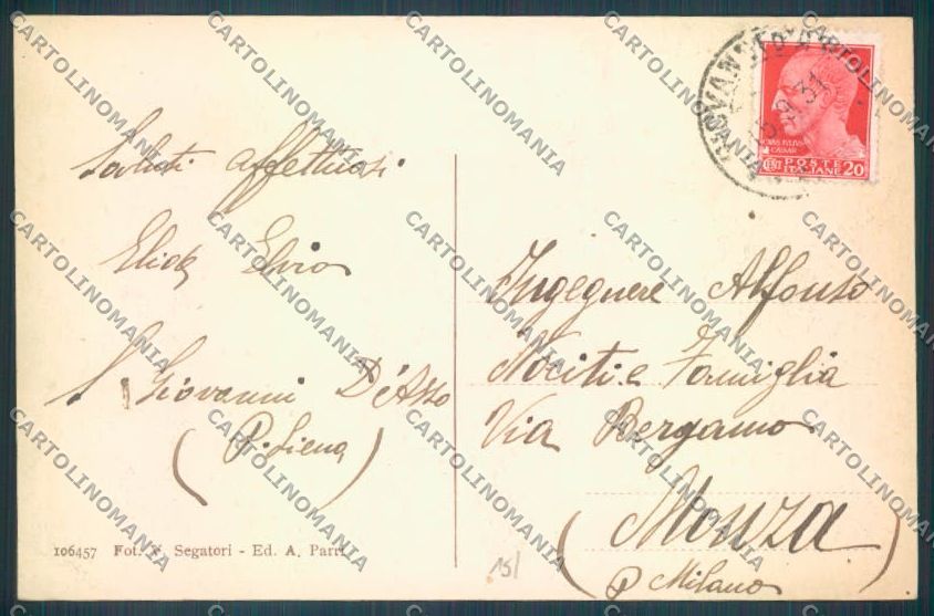 Siena San Giovanni d'Asso cartolina ZB6442 – retro