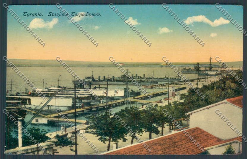 Taranto Città Stazione Torpediniere cartolina ZB6469 – fronte