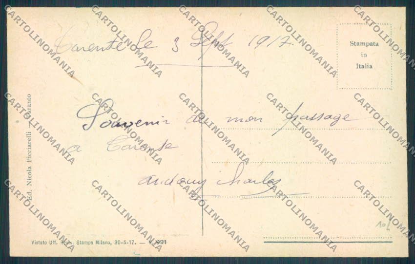 Taranto Città cartolina ZB6476 – retro