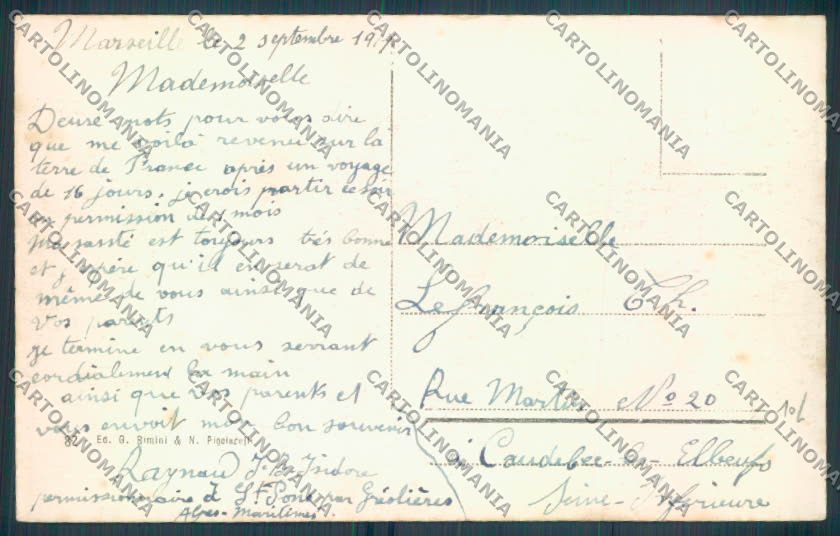 Taranto Città Divisioni Navali cartolina ZB6488 – retro