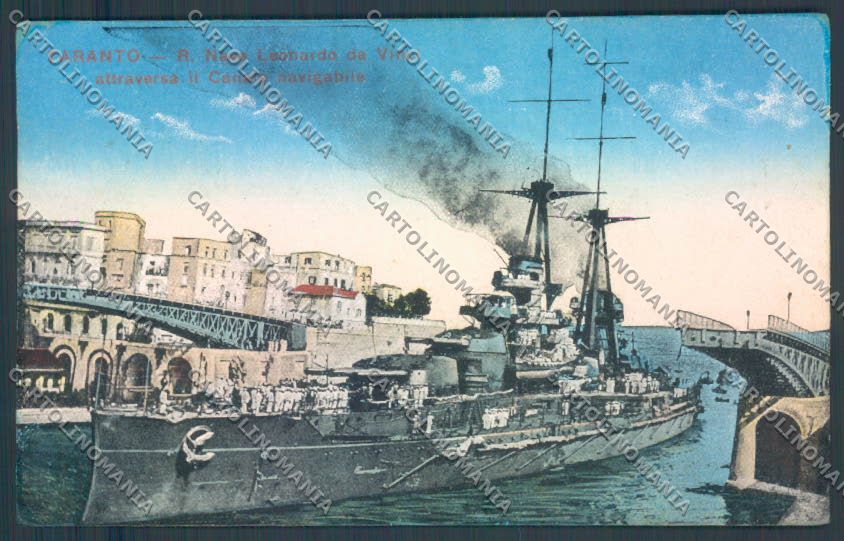Taranto Città Nave da Guerra cartolina ZB6496 – fronte