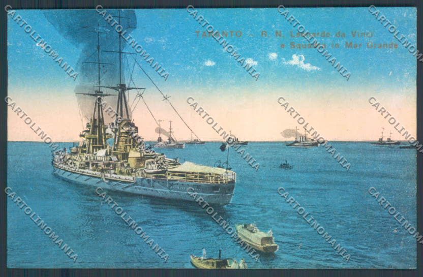 Taranto Città Nave da Guerra cartolina ZB6497 – fronte