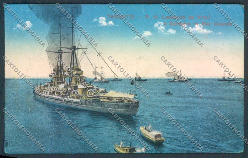 Taranto Città Nave da Guerra cartolina ZB6511 – fronte