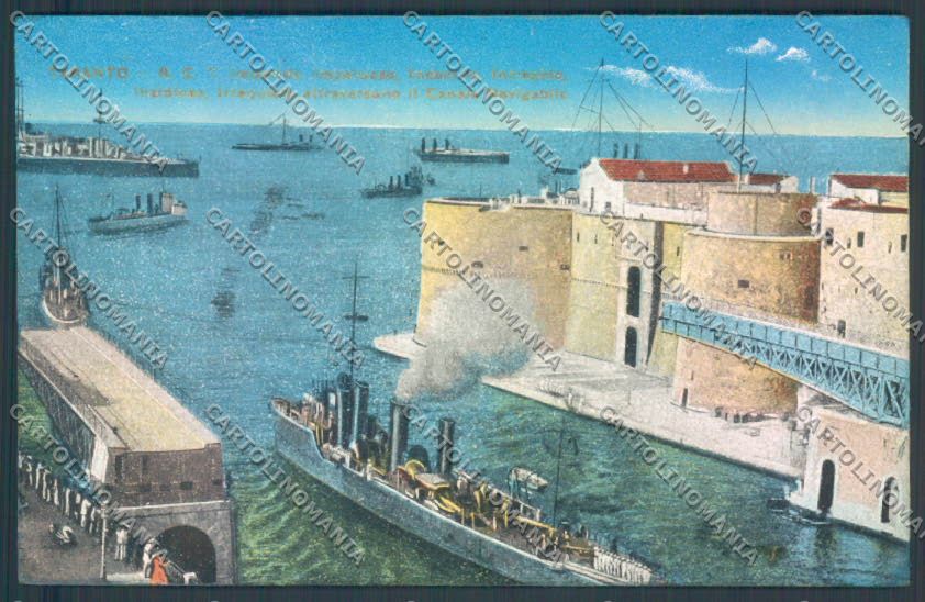 Taranto Città Navi da Guerra cartolina ZB6512 – fronte