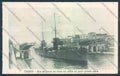 Taranto Città Nave da Guerra PIEGA FORO cartolina ZB6531 – fronte