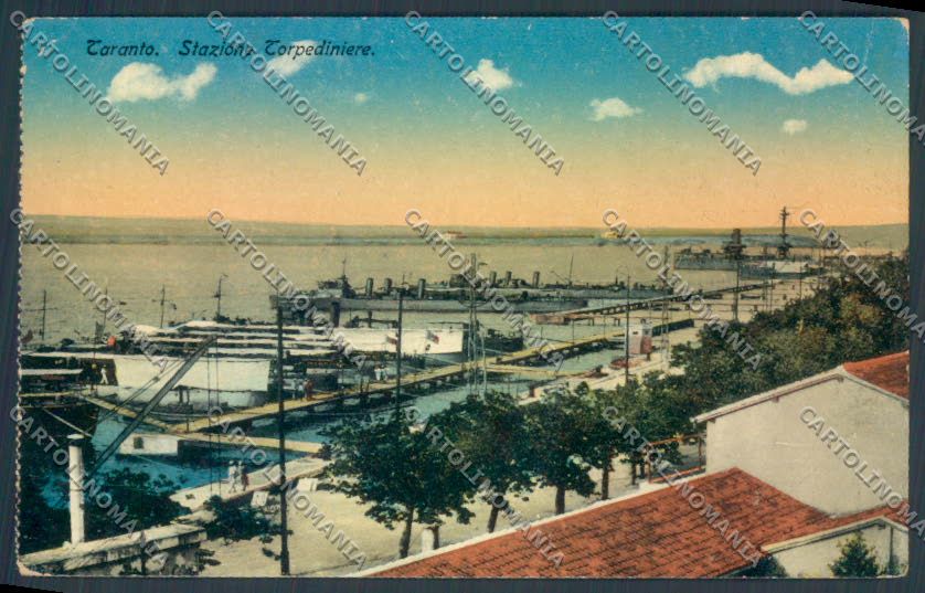 Taranto Città Stazione Torpediniere cartolina ZB6538 – fronte