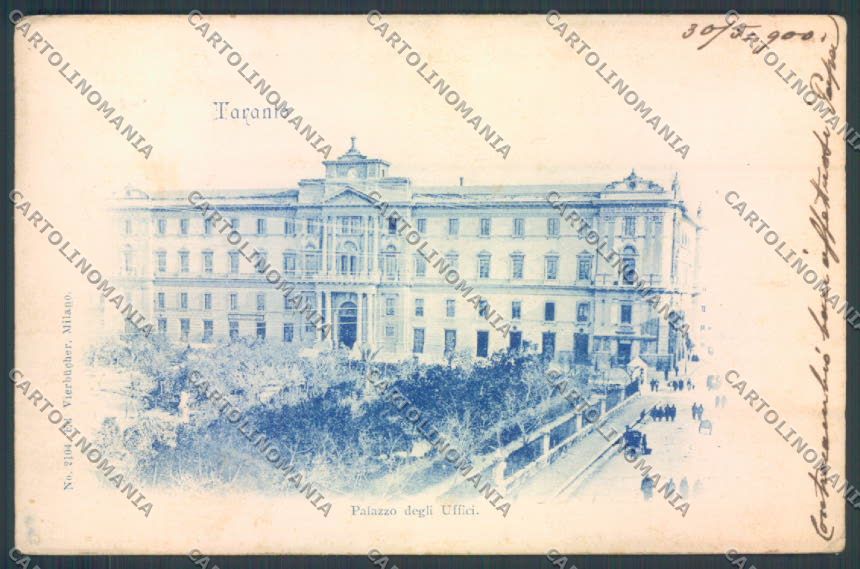 Taranto Città Palazzo degli Uffici RIPARATA cartolina ZB6549 – fronte