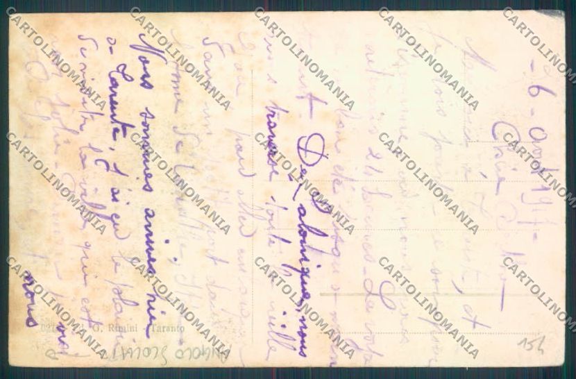 Taranto Città ANGOLO SCOLLATO cartolina ZB6573 – retro