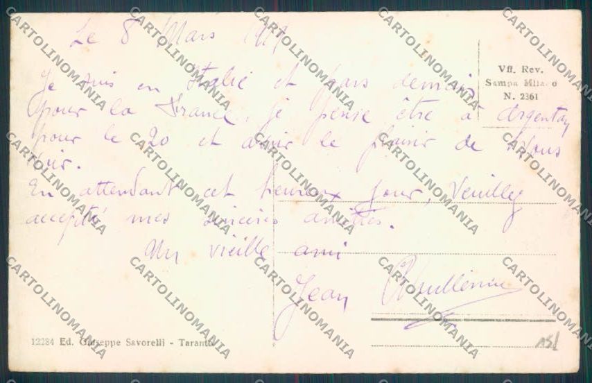 Taranto Città cartolina ZB6574 – retro