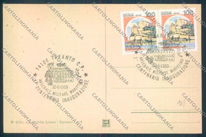 Taranto Città Arsenale Militare Marittimo cartolina ZB6586 – retro