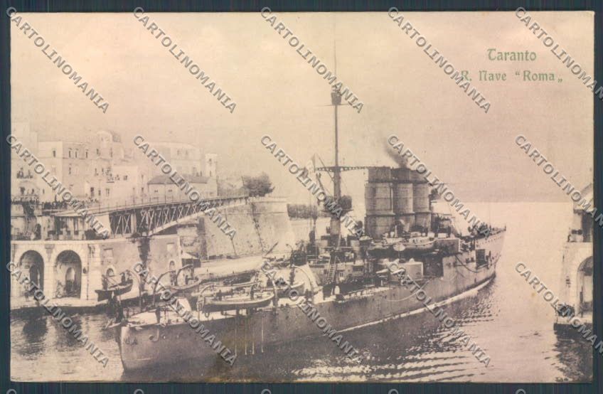 Taranto Città Nave da Guerra cartolina ZB6588 – fronte